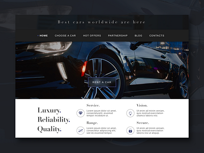 Car Rental Services Home Page car design home page luxury minimal ui ux web website