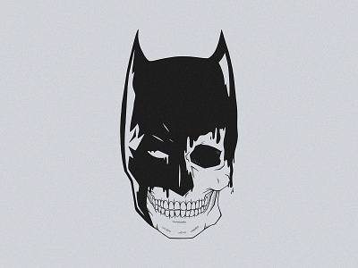 Batman Underneath batman batman begins illustration mask melting skull tshirt design