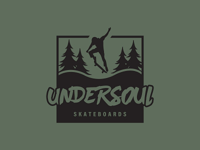 UNDERSOUL Primary Logo brand identity logo logo design outdoors pacific northwest pnw portland skateboard company skateboarder skater