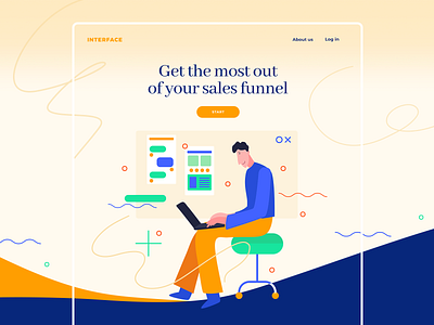 Interface Illustration Set Landing Page