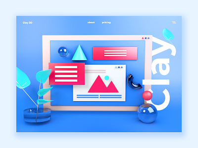 Clay 3d Landing Page