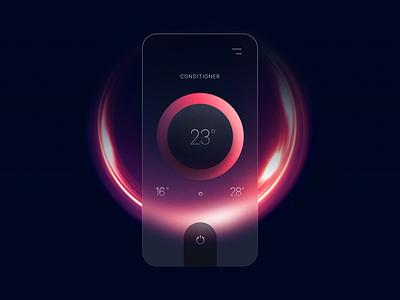 Glass Effect Smart Home App UI Concept