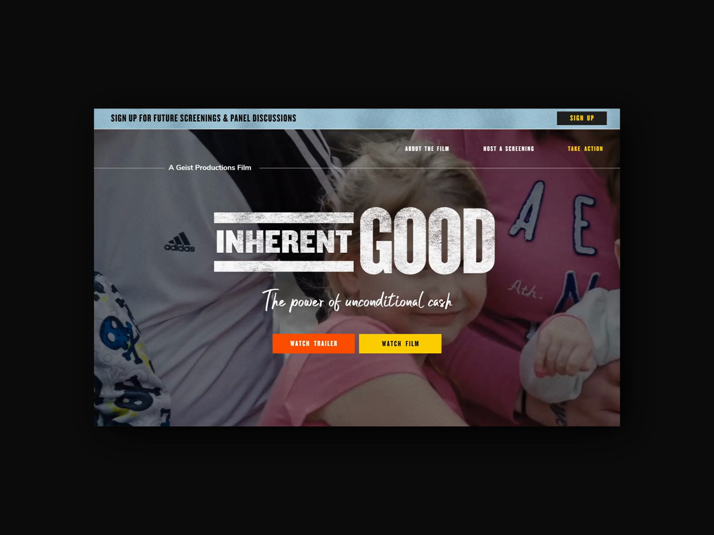 Website Design for Inherent Good Documentary by Natalia Cebotari on