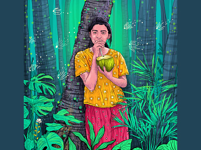 Karikku green hiwow illustratio illustration love nature