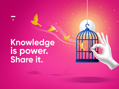 Knowledge is freedom and ignorance is slavery. creative hiwow illustratio illustration instagram design