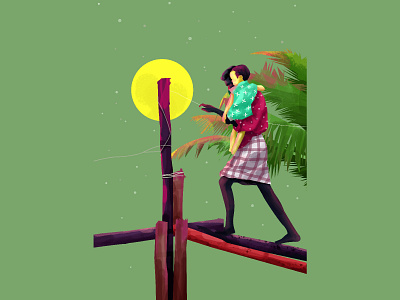 Way finders creative green hiwow illustratio illustration instagram design love muhamed sajid nature vector