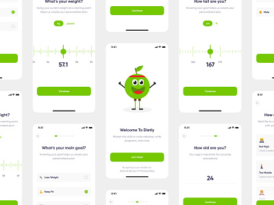 Nutrition Tracker App Dietly Onboarding