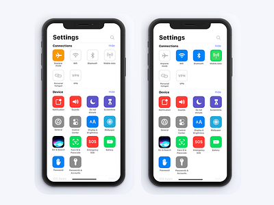 iPhone Setting page concept apple concept design icons ios iphone page setting ui ux