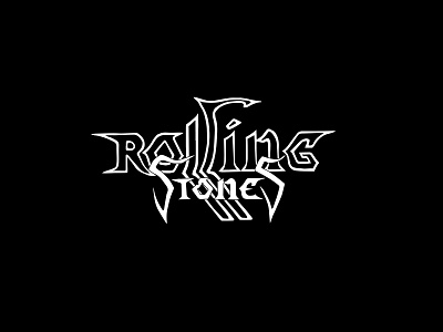 If the Rolling Stones played metal black celtic death metal doom frost heavy metal logo logo design metal mimic rolling stones