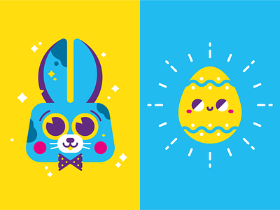 Easter bunny character cute design easter easter bunny easter egg egg flatdesign icon icon design icons illustration illustrator logo
