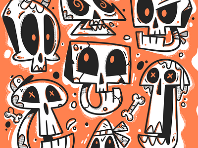 skull drawing design