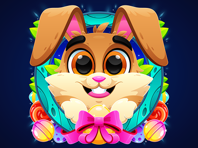 Candy Bunny 3d branding bunny candy cartoon character character design cute design drawing game art game design graphic design illustration illustrator logo magic motion graphics ui vector
