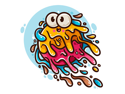 Bubblegum ice cream. art bubblegum character cute design drawing ice cream illustration illustrator logo sticker vector