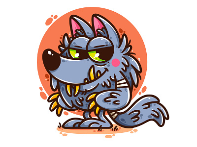 Werewolf. art character cute design drawing halloween illustration illustrator vector werewolf wolf wolfman