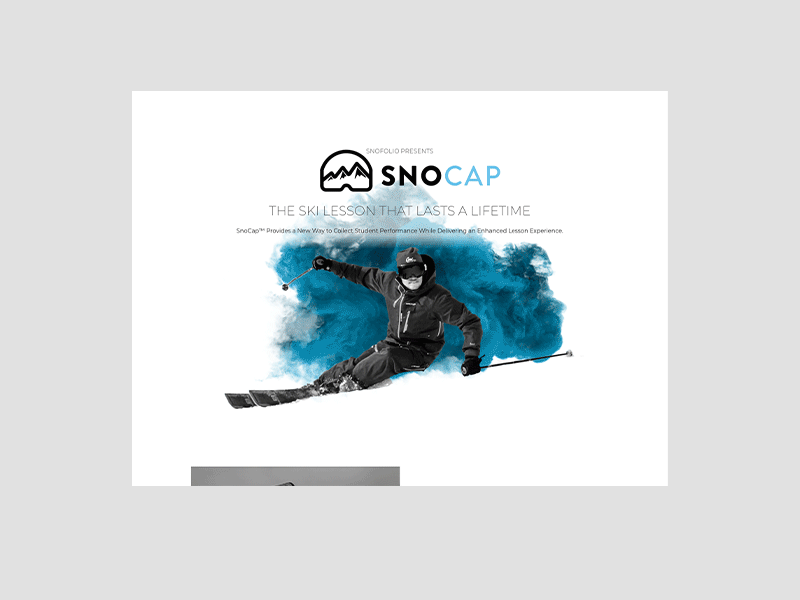 Snofolio Product Intro education gif animated responsive web design snowsports web design
