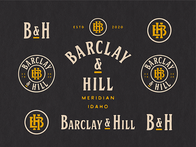 Barclay & Hill badge branding hand drawn hand lettering lettering logo logo design typography vintage