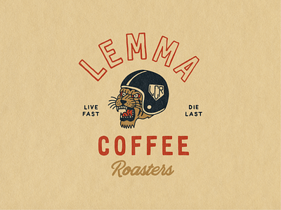 Lemma Coffee Roasters cafe racer hand drawn tattoo tiger typography vintage