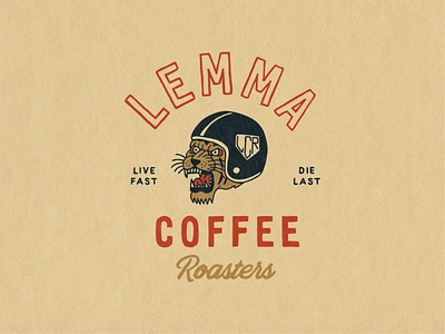 Lemma Coffee Roasters cafe racer hand drawn tattoo tiger typography vintage