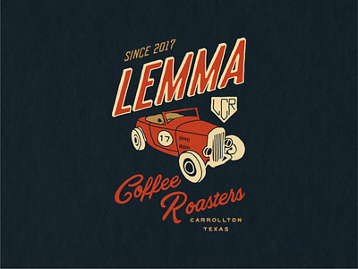 Lemma Coffee Roasters car hand drawn illustration lettering vintage