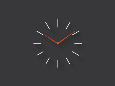 Clock (Free Download) clock flat free icon illustration long shadow