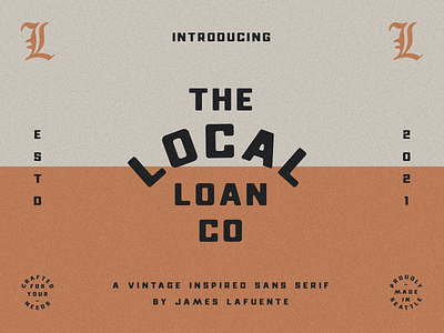 Local Loan Co - A Vintage Sans Serif badge branding font lettering logo matchbook retro typeface typography vintage