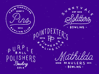 Yahoo Bowling Logos bowling hand drawn lettering logo logo design type typography vintage