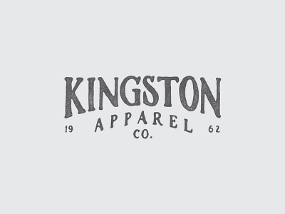 Kingston Apparel Co. branding hand drawn hand lettering lettering logo typography vintage