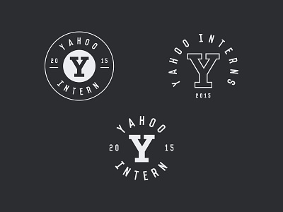 Yahoo Intern Logos badge branding intern logo typography yahoo