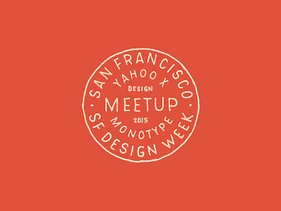 Yahoo X Monotype Design Meetup badge hand drawn hand lettering lettering logo typography