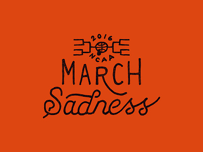 March Sadness basketball hand drawn lettering march madness ncaa