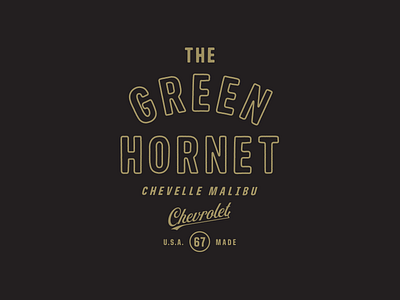 Green Hornet branding chevelle logo