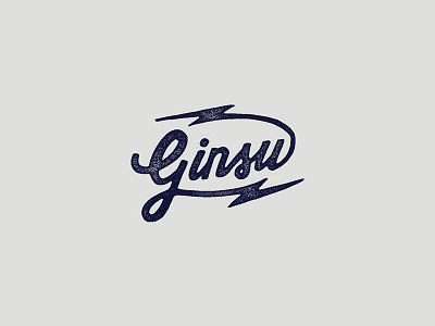 Ginsu branding hand drawn lettering logo typography