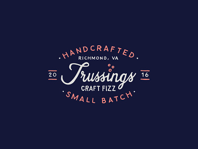 Trussings Craft Fizz branding hand drawn lettering logo typography