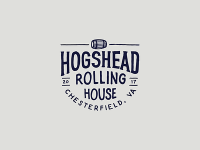 Hogshead Rolling House badge branding hand drawn logo typography