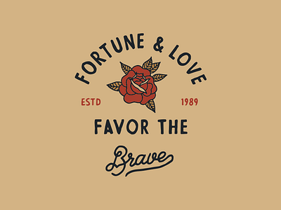 The Brave hand drawn illustration lettering tattoo