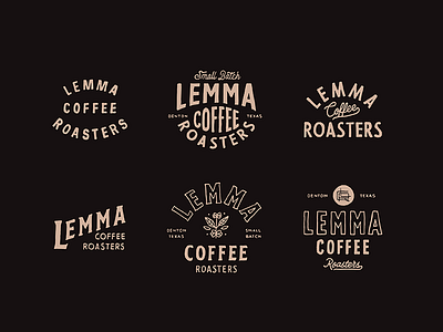 Lemma Coffee Roasters badge branding coffee hand drawn logo typography vintage