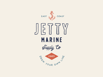 Jetty SS19 anchor badge branding hand drawn illustration lettering typography vintage