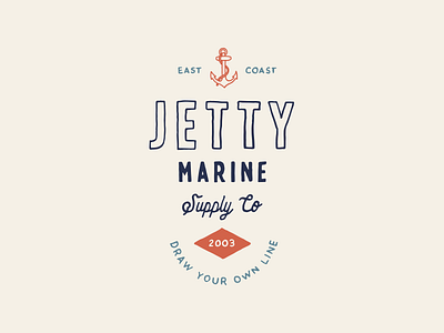 Jetty SS19 anchor badge branding hand drawn illustration lettering typography vintage
