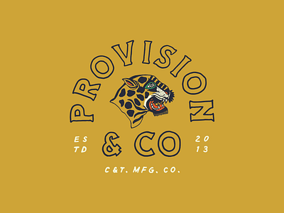 P&Co hand drawn illustration lettering tattoo tiger type vintage