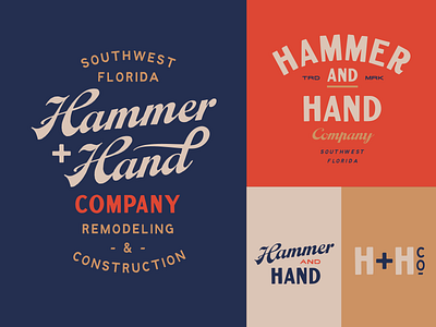 Hammer + Hand branding hand drawn lettering logo typography