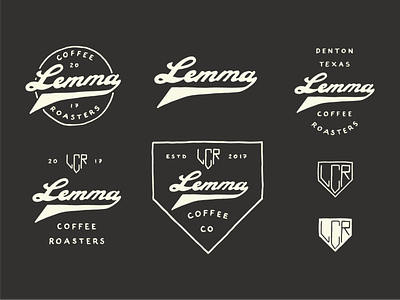 Lemma Coffee Roasters badge branding hand drawn hand lettering logo vintage