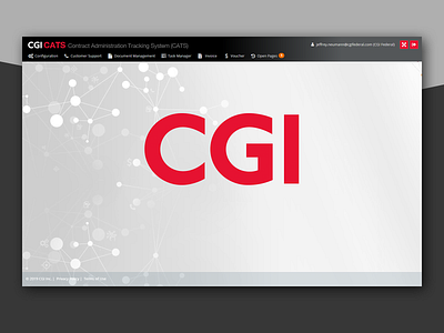 CGI CAT Welcome Screen branding design ui ux website