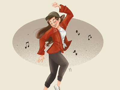 Dancin’ artist breakdance dance dancing hip hop illustrate illustration illustrator moves music music note pop skills
