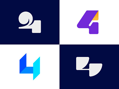 Number 4 - #36daysoftype Challenge 36daysoftype design lettering logo logo design flat minimalist icon logotype