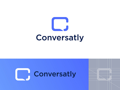 Conversatly - Logo Design design flat logo logo design flat minimalist icon minimal