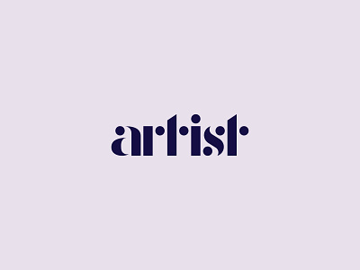 Artist typography logo design flat illustrator lettering logo logo design flat minimalist icon typography vector