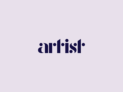 Artist typography logo