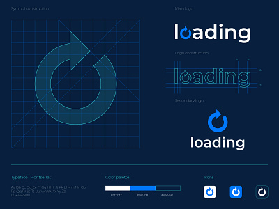 loading | Logotype design, Symbol construction, Color palette