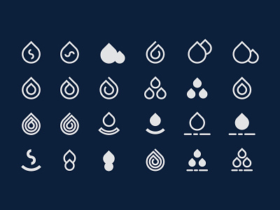 water drop logo exploration design flat icon illustrator logo logo design flat minimalist icon minimal symbols