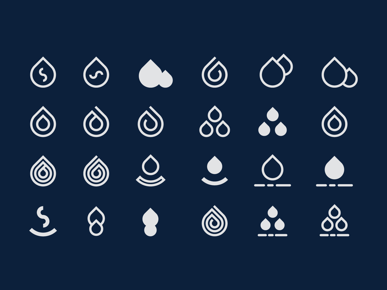 water drop logos